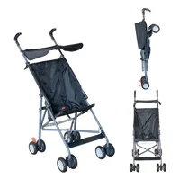 Siyah Hafif Pratik Baston Puset Bebek Arabası 3020