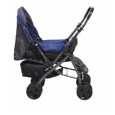 8028 Çift Yönlü Bebek Arabası - Mavi / - Resim 2