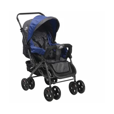 8028 Çift Yönlü Bebek Arabası - Mavi / - Resim 4