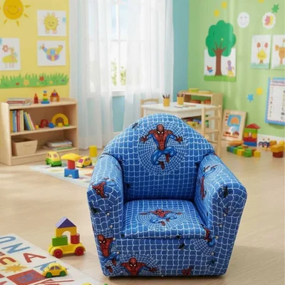 Örümcek Adam Desenli Lacivert Çocuk Koltuğu - Resim 1