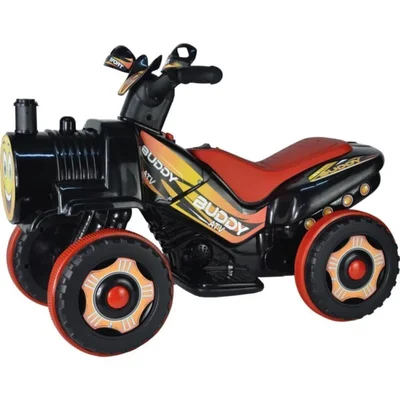Müzikli Ve Led Işıklı Akülü Atv 6v Buddy Siyah - Resim 2