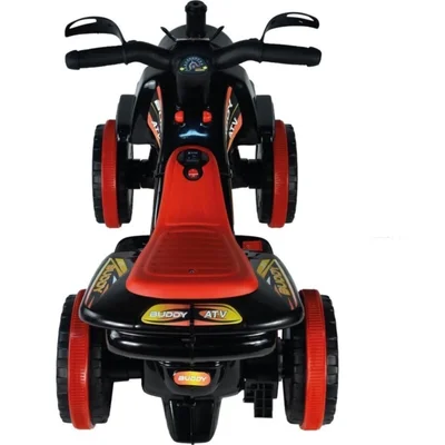 Müzikli Ve Led Işıklı Akülü Atv 6v Buddy Siyah - Resim 3