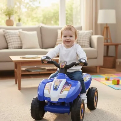 Müzikli Ve Led Işıklı Akülü Araba atv 6v Ranger Mavi - Resim 2