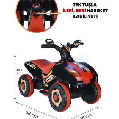 Müzikli Ve Led Işıklı Akülü Atv 6v Ranger Siyah - Resim 1