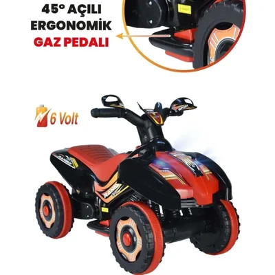 Müzikli Ve Led Işıklı Akülü Atv 6v Ranger Siyah - Resim 2