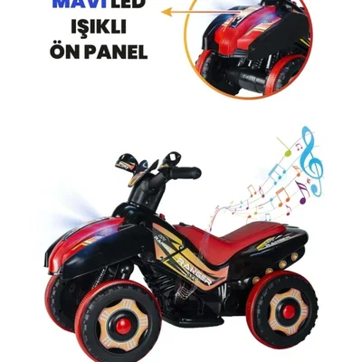 Müzikli Ve Led Işıklı Akülü Atv 6v Ranger Siyah - Resim 5