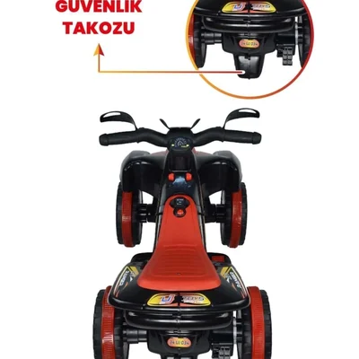 Müzikli Ve Led Işıklı Akülü Atv 6v Ranger Siyah - Resim 6