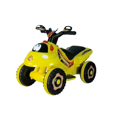 Müzikli Ve Led Işıklı Akülü Atv 6v Karınca Sarı - Resim 3