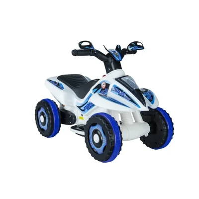 Akülü Atv 6 V Safari Beyaz Polis-ışıklı Ve Müzikli - Resim 1