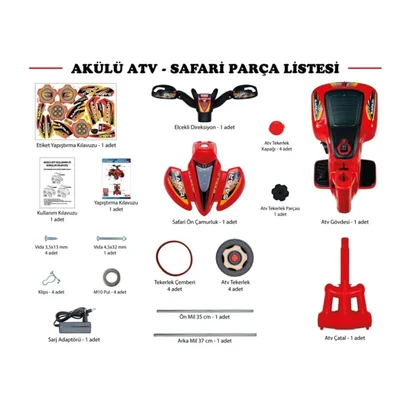Akülü Atv 6 V Safari Beyaz Polis-ışıklı Ve Müzikli - Resim 3