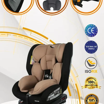 Safe Travel 360 Dönebilen Isofix Oto Koltuğu Bej-siyah - Resim 1