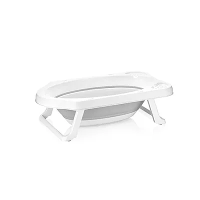 Katlanır Çocuk Küveti Su Kovası Ve Maşrapa Seti Akordiyon Bebek Yıkama Seti Gri - Resim 4