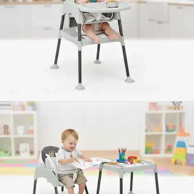 Baby Feeding 3in1 Çalışma Masalı Mama Sandalyesi Pandalı - Resim 1