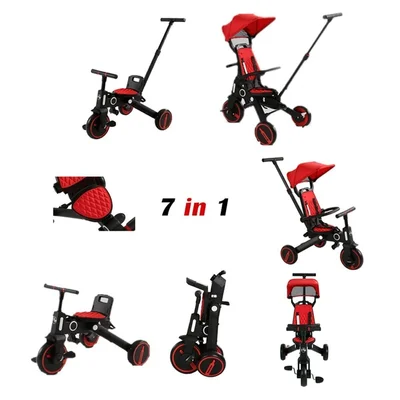 Easy Trike Ebeveyn Kontrollü Bisiklet Kırmızı - Resim 4