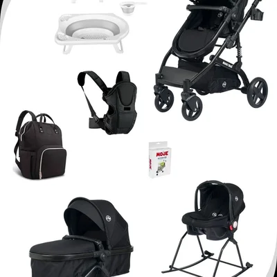 Yenidoğan Travel Sistem Bebek Arabalı ve Anakucağı Aparatlı  Çeyiz Seti 10 Parça - Resim 1