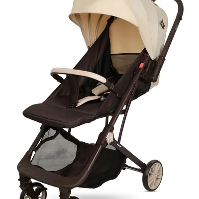 Kokpit Çift Yönlü Kabin Boy Bebek Arabası-krem Kahve - Resim 3