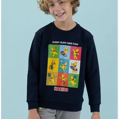 Çocuk  Bisiklet Yaka Sweatshirt - Resim 1