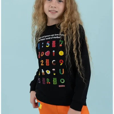 Çocuk  Bisiklet Yaka Sweatshirt - Resim 1