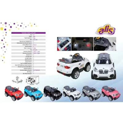 Akülü Araba Bmw 12v Mavi - Resim 2