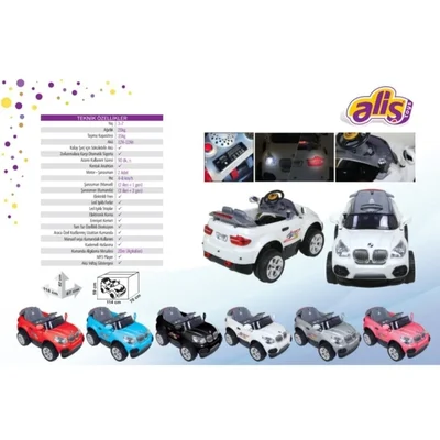 Öykü Bebek Dünyası Akülü Araba Bmw 12v Pembe - Resim 2