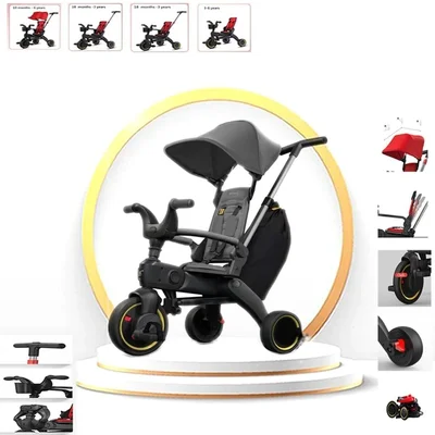 Trike Plus F3 Ebeveyn Kontrollü Katlanabilir Bisiklet Gri - Resim 1