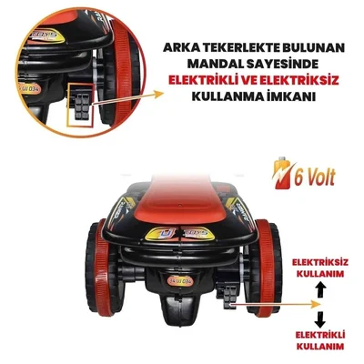 Led Işıklı Müzikli Akülü Araba atv Akülü Motor 2-4 yaş - Resim 6