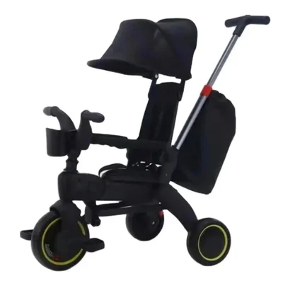 Trike Plus F3 Ebeveyn Kontrollü Katlanabilir Bisiklet Siyah - Resim 3