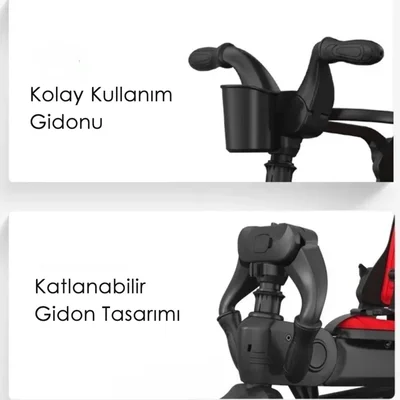 Trike Plus F3 Ebeveyn Kontrollü Katlanabilir Bisiklet Siyah - Resim 5