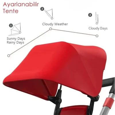 Trike Plus F3 Ebeveyn Kontrollü Katlanabilir Bisiklet Siyah - Resim 6