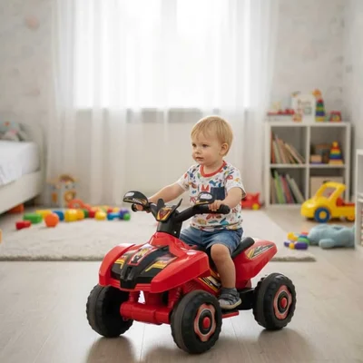 Led Işıklı Müzikli Akülü Araba atv Akülü Motor 2-4 yaş - Resim 2